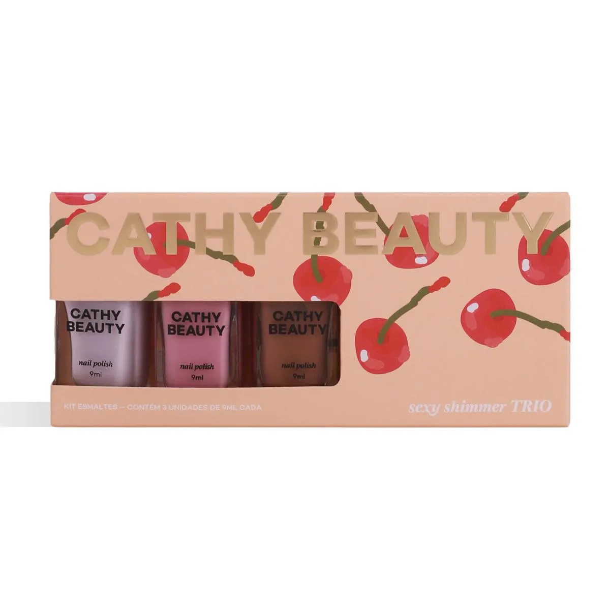 Cathy Beauty Kit Esmalte Sexy Shimmer Trio Vegano