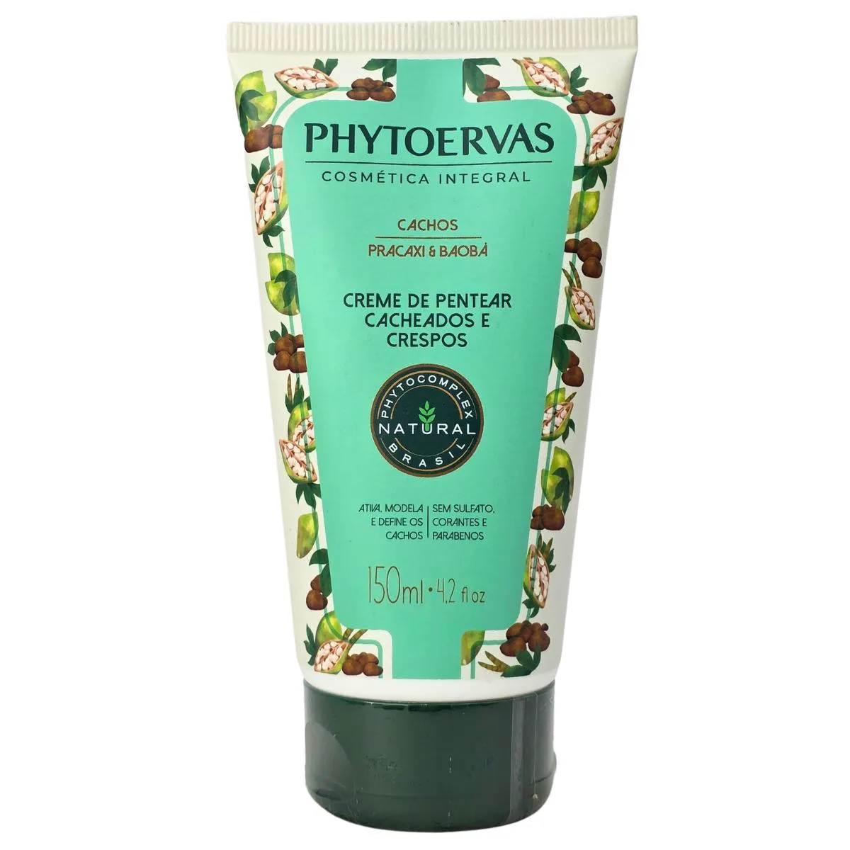 Creme de Pentear Cacheados e Crespos Pracaxi & Baobá Phytoervas 150Ml