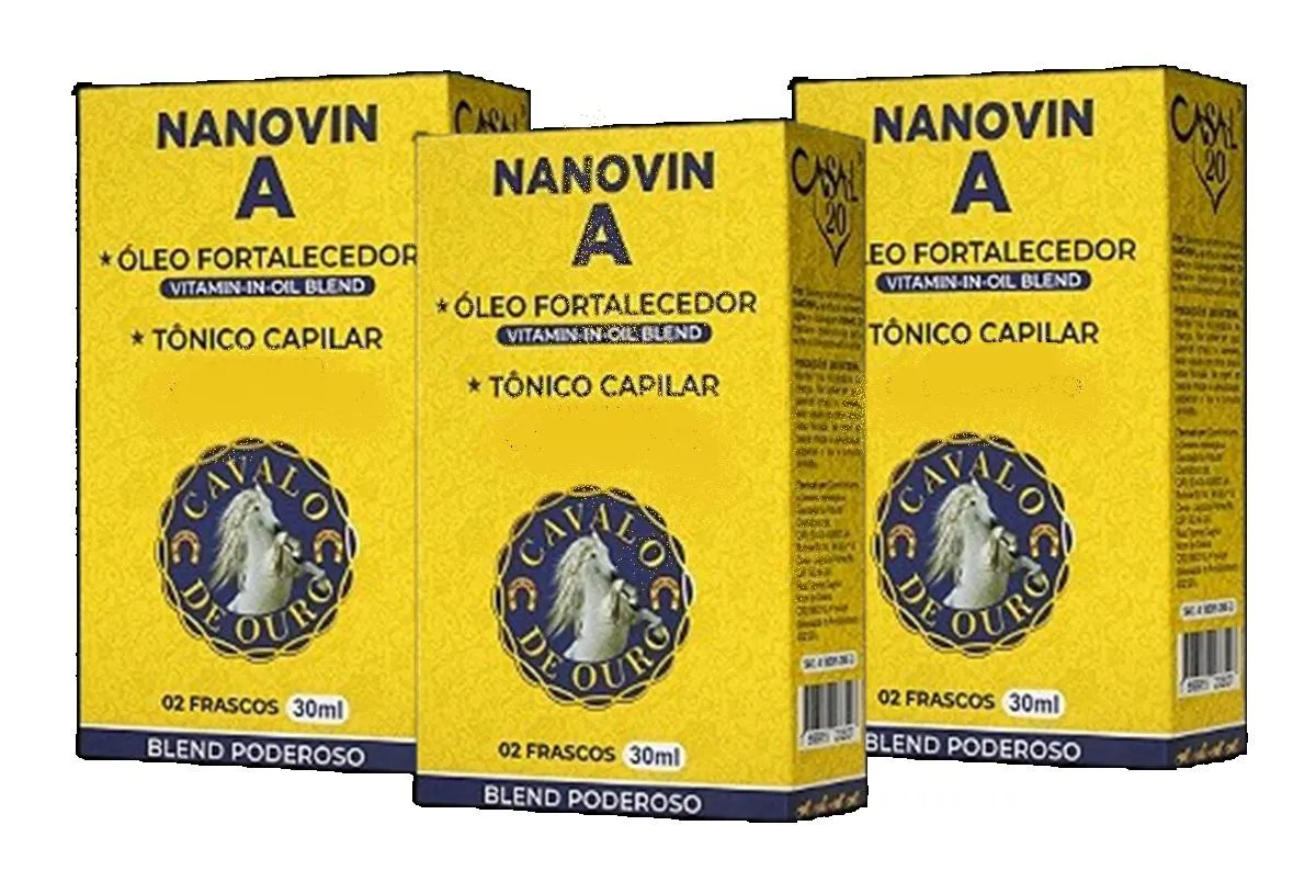 Kit 3 Nanovin a Casal 20 Crescimento Capilar Anti Queda 2X30 Ml