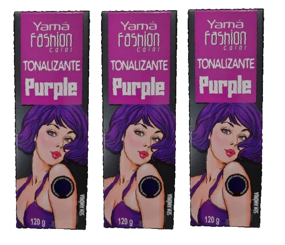 Kit 3 Tonalizante Yamá Purple