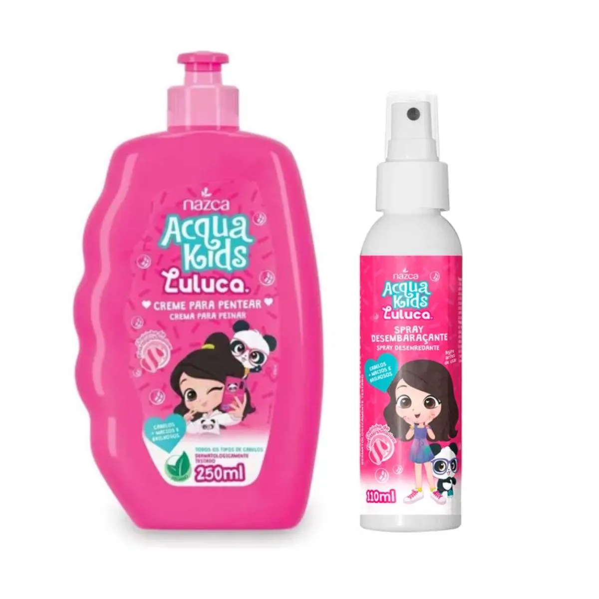 Spray + Creme Acqua Kids Luluca - Cabelos Desembaraçados