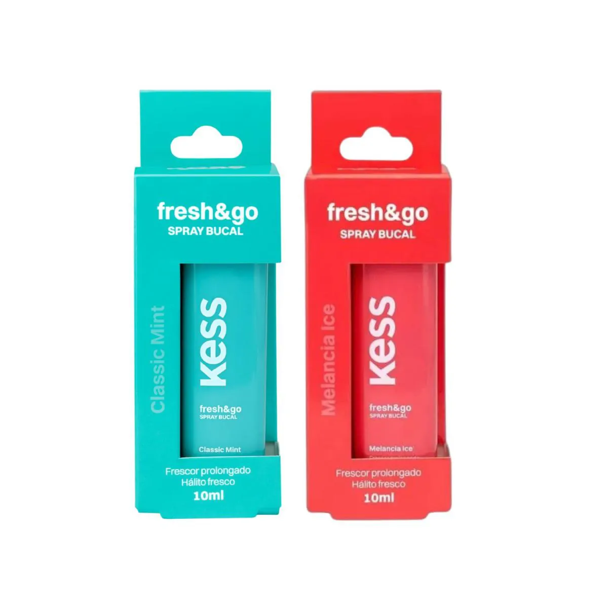 Kit Spray Bucal Kess Freshgo 10Ml Classic Mint e Melancia