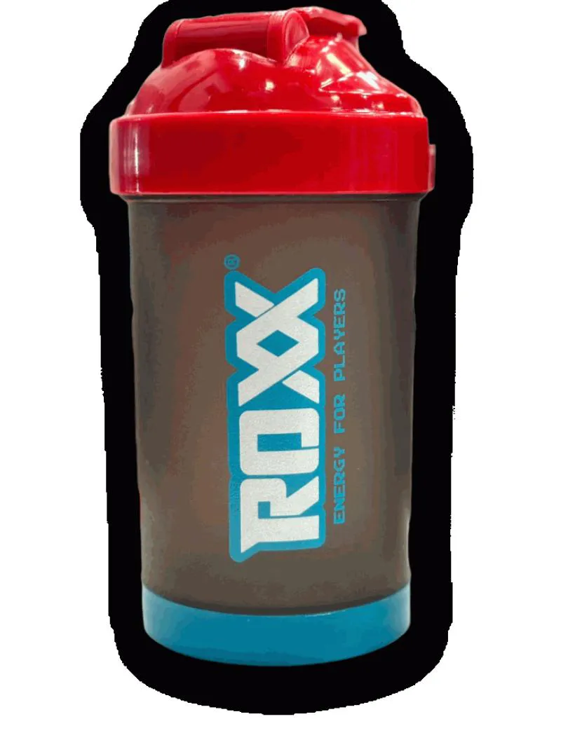 Coqueteleira Roxx (500ml) - Cor: Fumê Tampa Vermelha