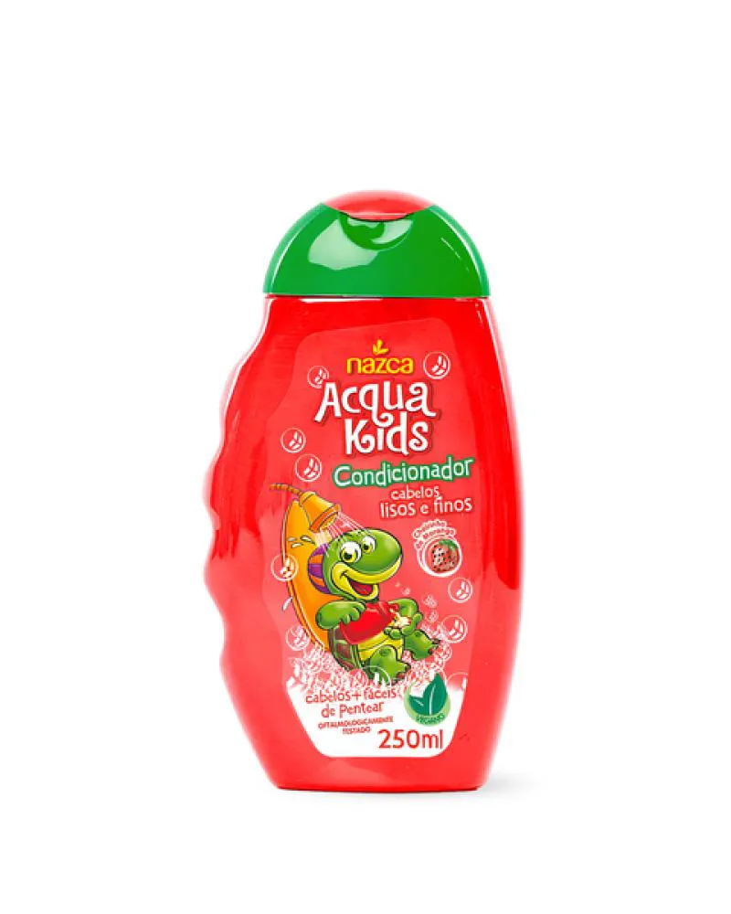 Condicionador Cabelos Lisos e Finos Acqua Kids 250ml Nazca