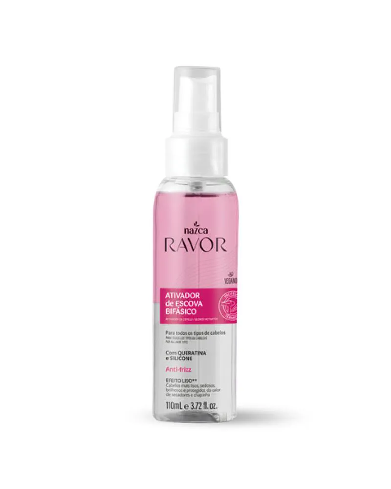 Ativador de Escova Liso Bifásico Spray Ravor 110ml Nazca