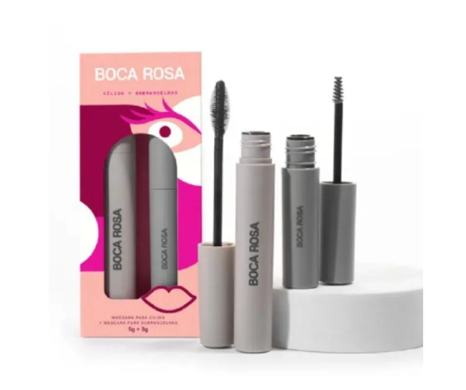 Boca Rosa Máscara Cílios Efeito Volume + Sobrancelhas