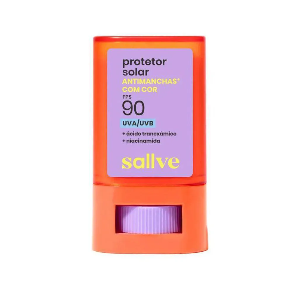 Protetor Solar Sallve Bastão Fps90 Cor 2 com 15g