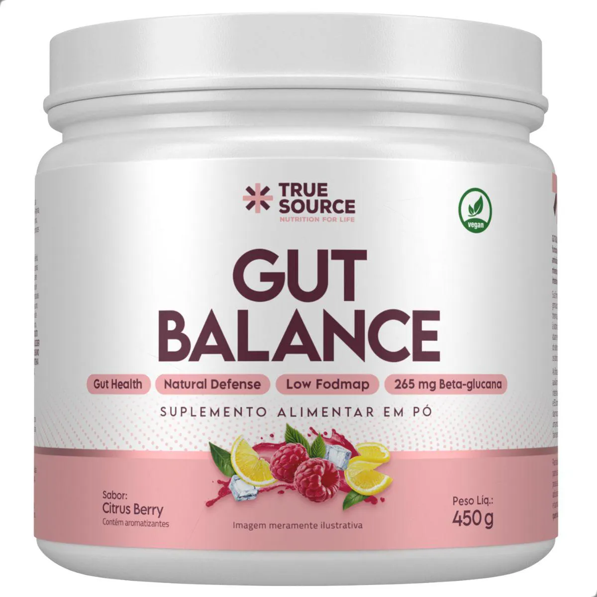 Gut Balance Low Fodmap Vegan Intestino 450g True Source Citrus Berry