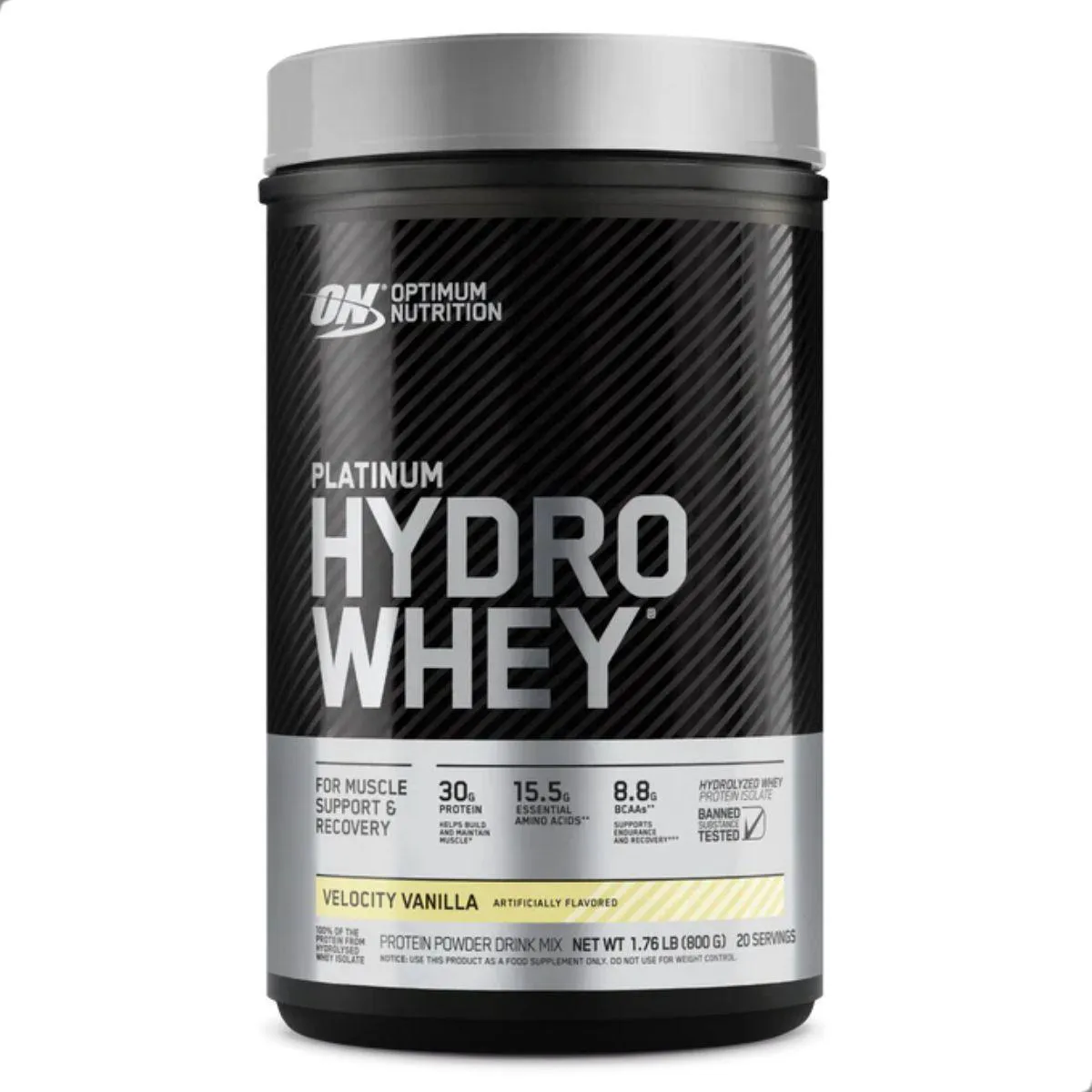 Whey Protein Platinum Hydro 800g 1,76 Lbs Optimum Nutrition Baunilha