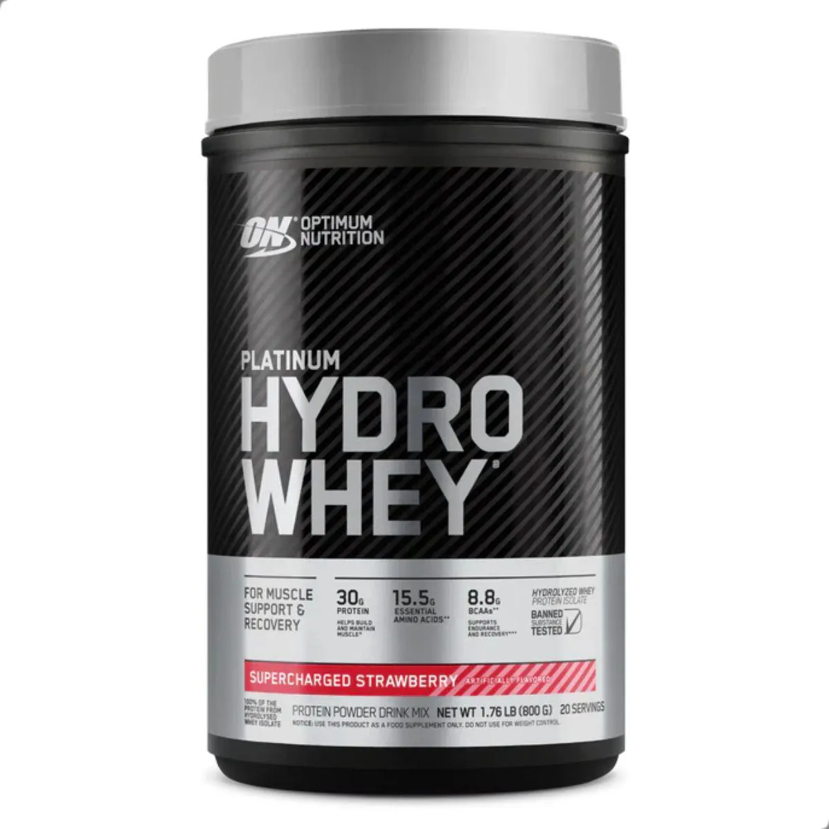Whey Protein Platinum Hydro 800g 1,76 Lbs Optimum Nutrition Morango