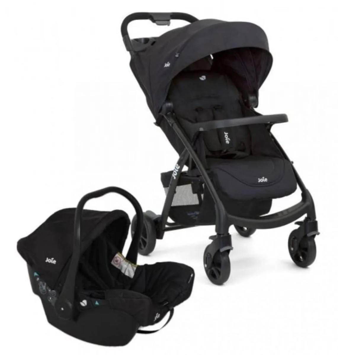 Carrinho com Bebê Conforto Travel System Muze Preto - Joie