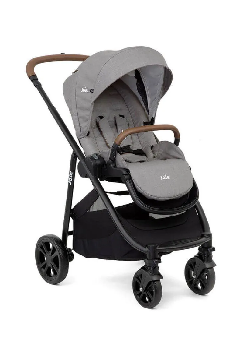 Carrinho de Bebê Versatrax e Travel System Trio Gray Flanel Joie