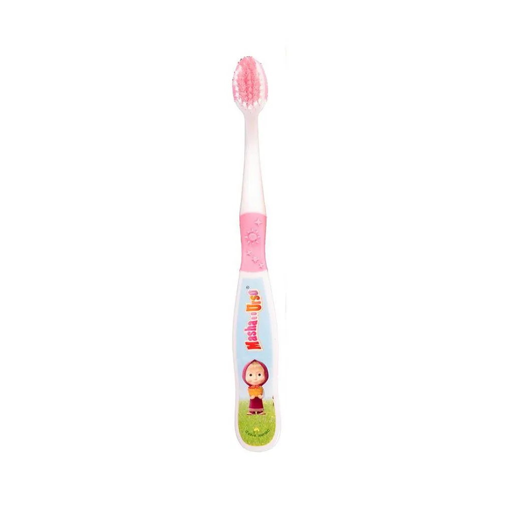 Escova Dental Infantil Macia Rosa Masha e o Urso de 2 à 6 Anos Green