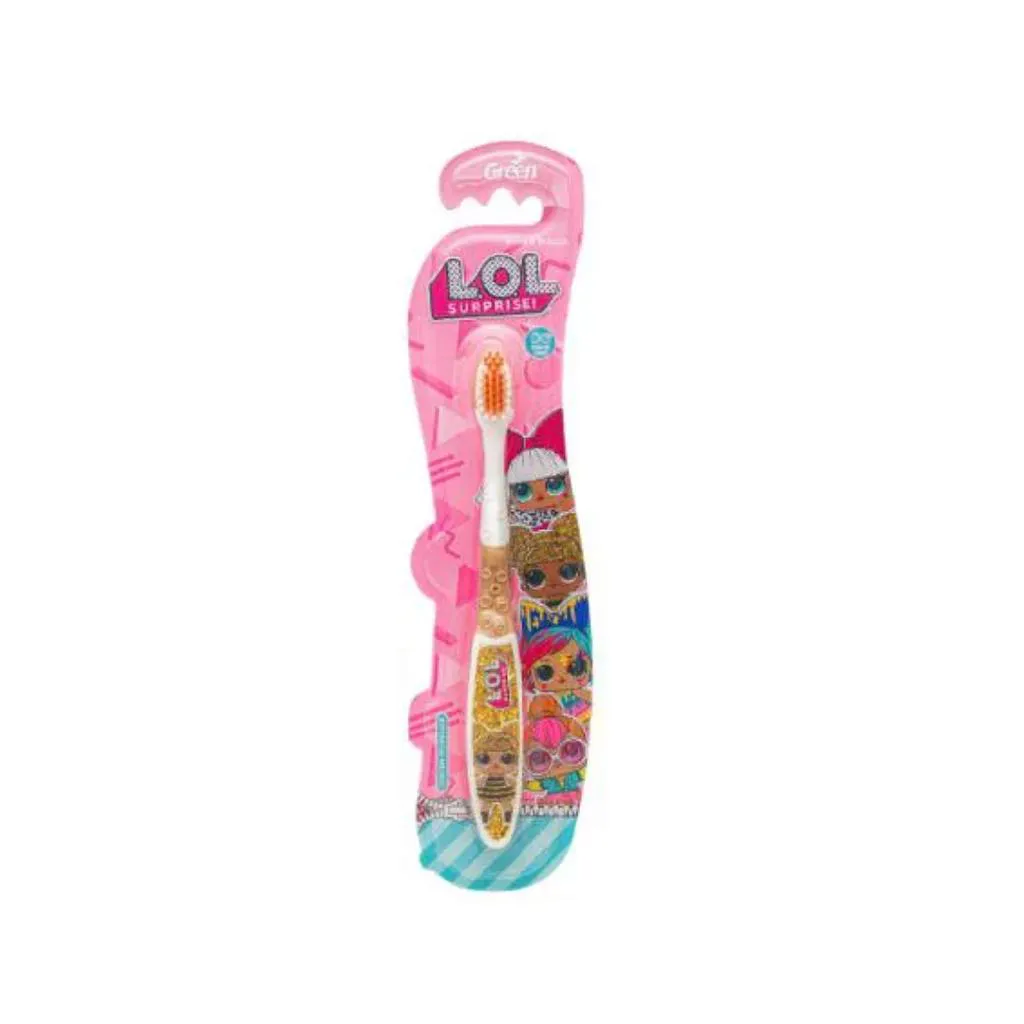 Escova Dental Infantil Macia Dourada Lol Surprise Green