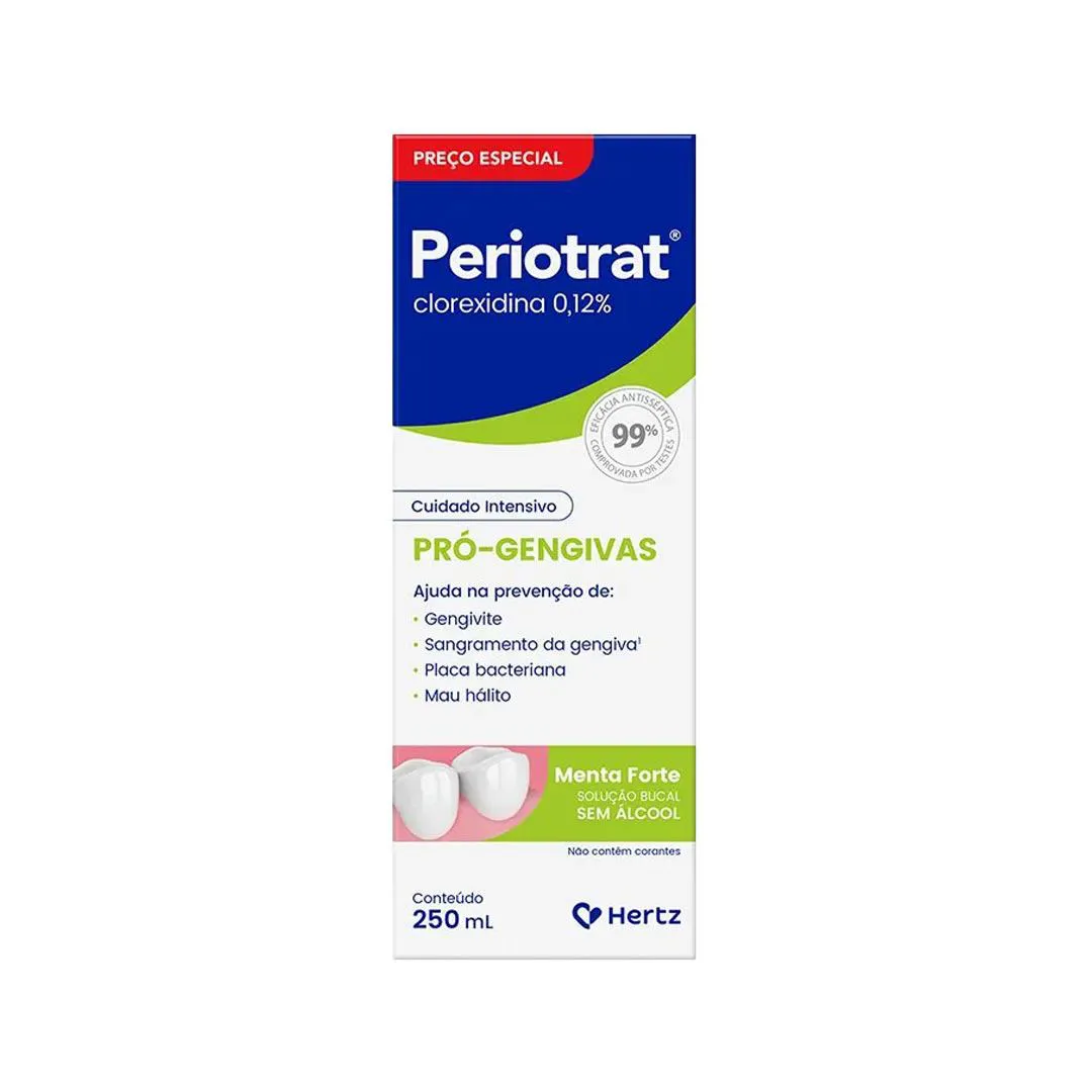 Periotrat Sabor Menta Forte Sem Álcool 250ml - Kley Hertz
