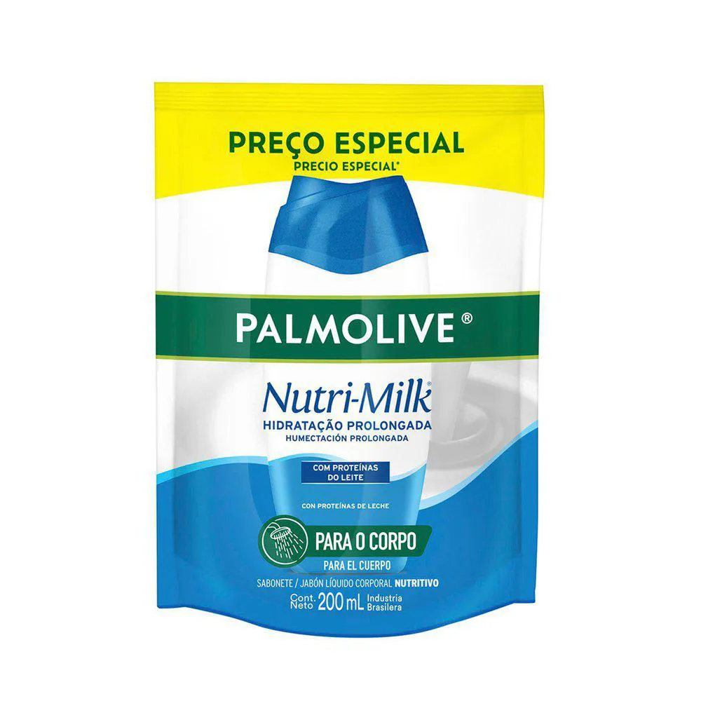 Refil Sabonete Líquido Palmolive Nutri-Milk Hidratante 200ml