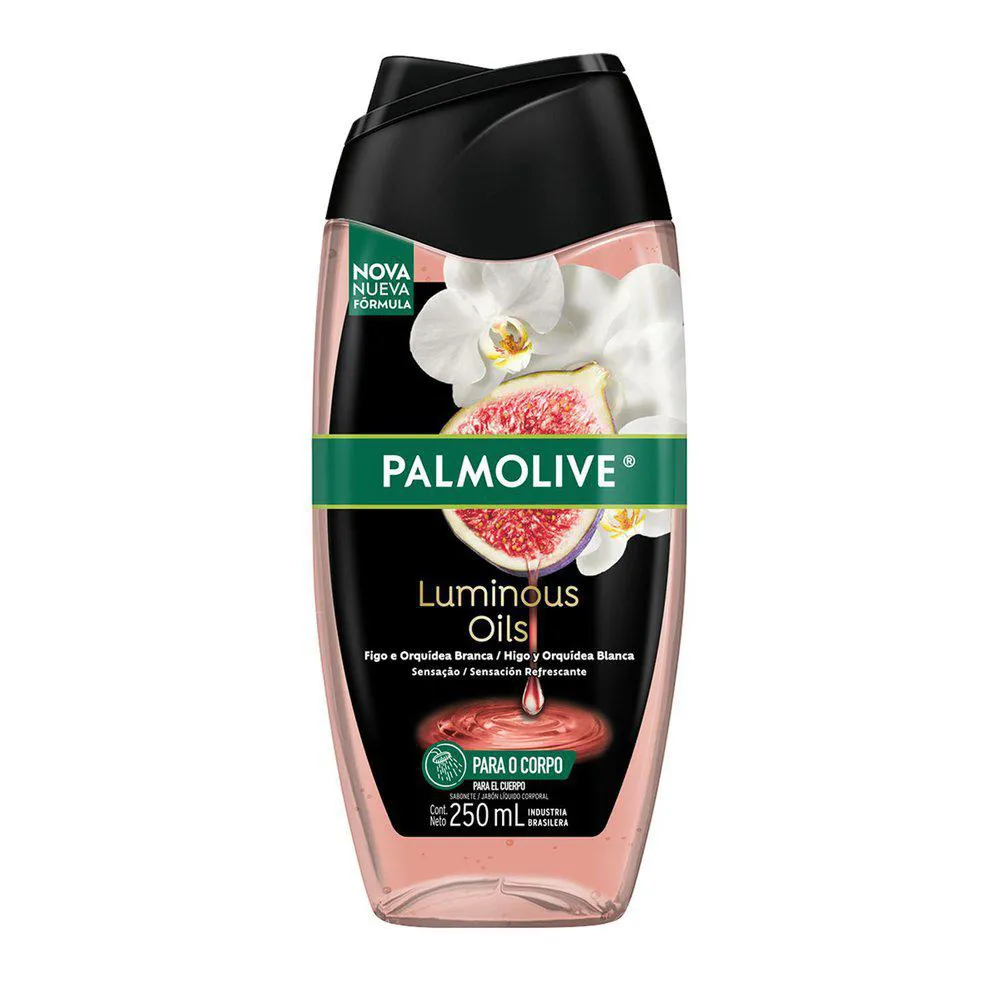 Sabonete Líquido Palmolive Luminous Oils Sensação Refrescante Figo e Orquídea 250ml