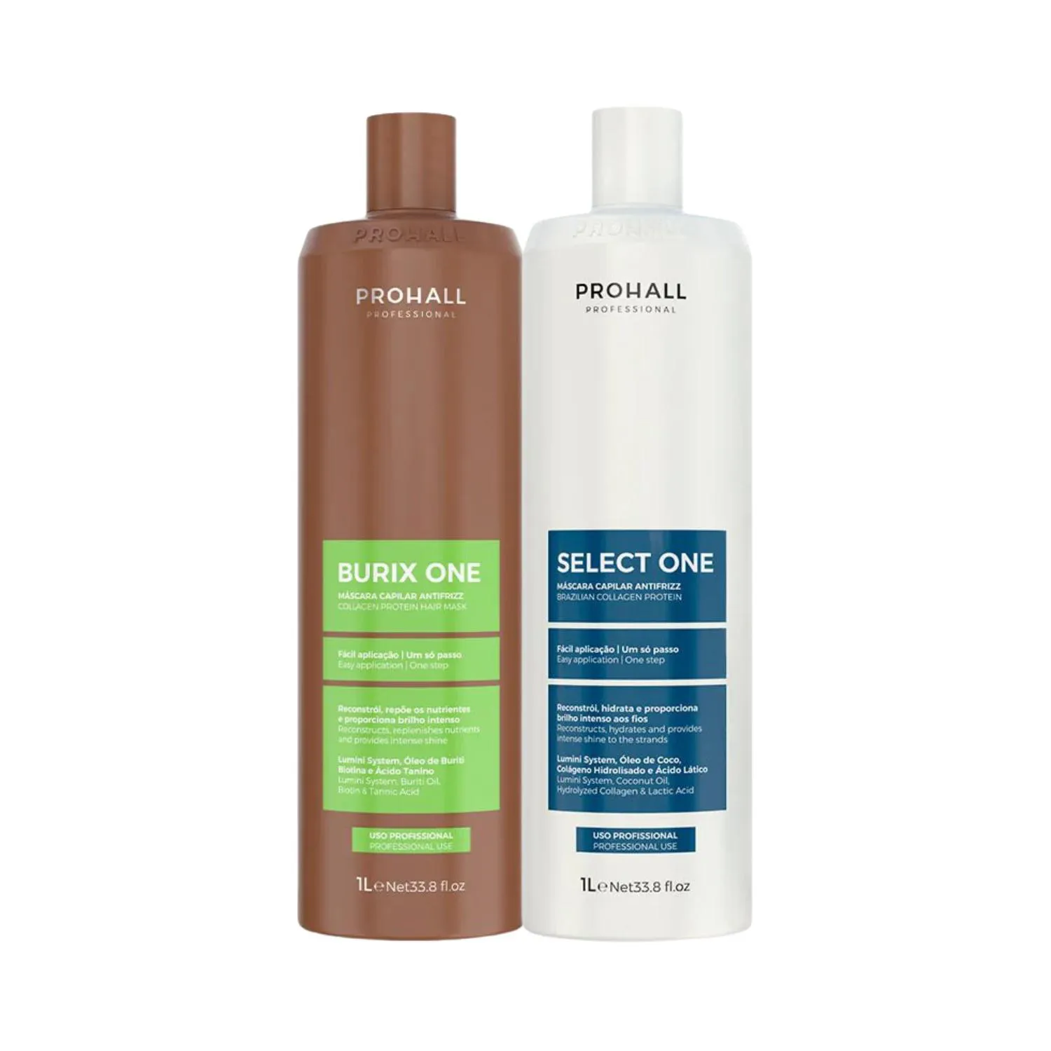 Kit Prohall Select One + Burix One Vegana 2 X 1 Litro