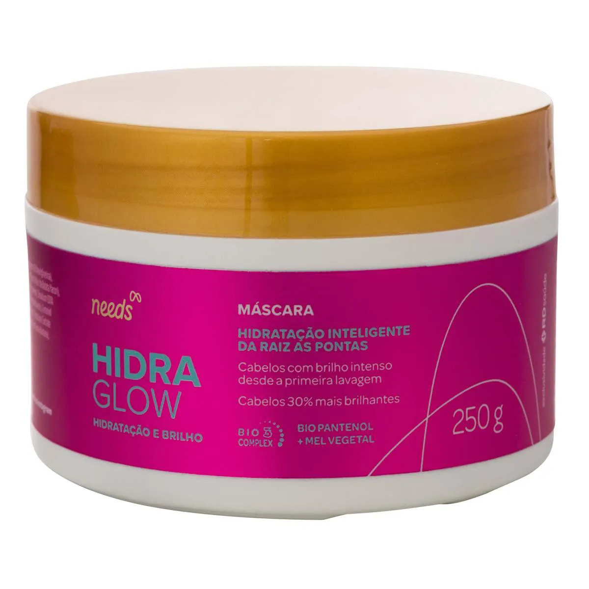 Máscara Capilar Needs Hidra Glow Hidratação e Brilho 250g