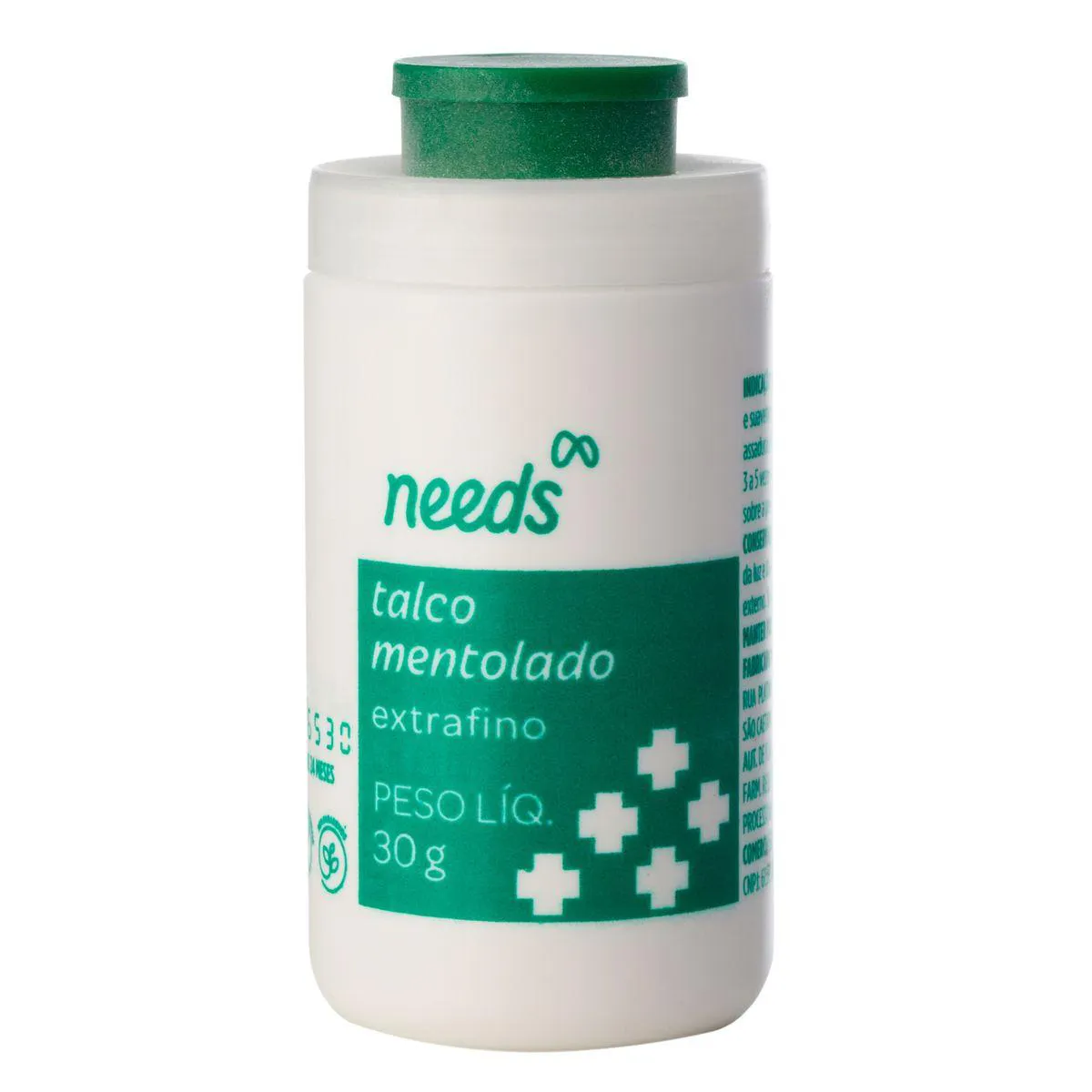 Talco Desodorante para Pés Needs Mentolado Extrafino 30g