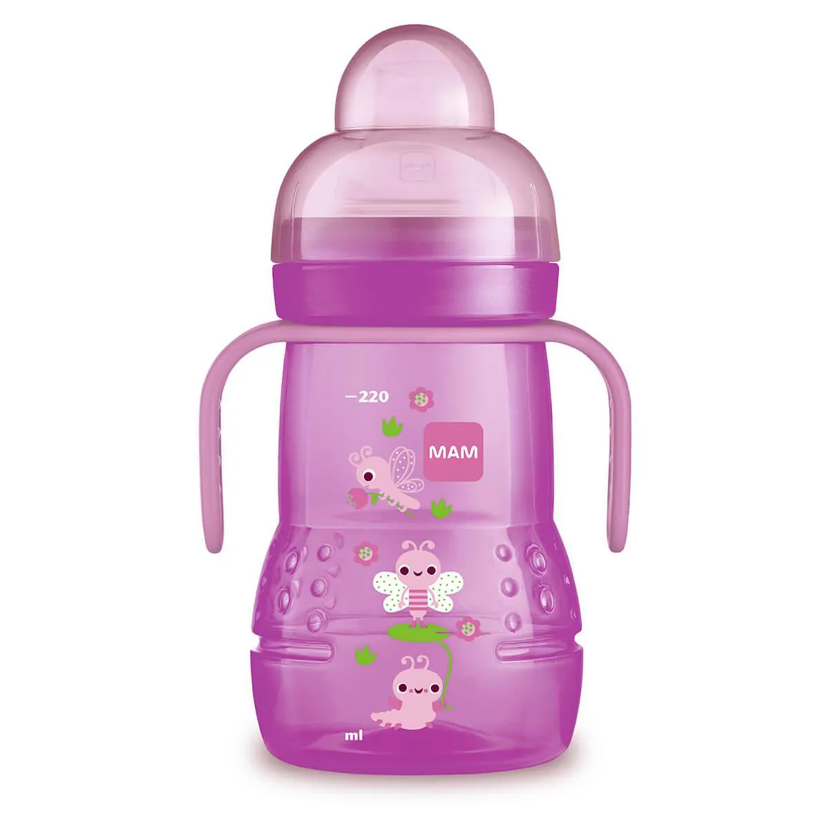 Copo de Transição MAM Trainer+ Rosa 220ml