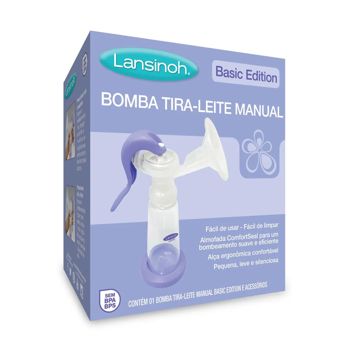 Bomba de Tirar Leite Manual Lansinoh Basic Edition com 1 Unidade