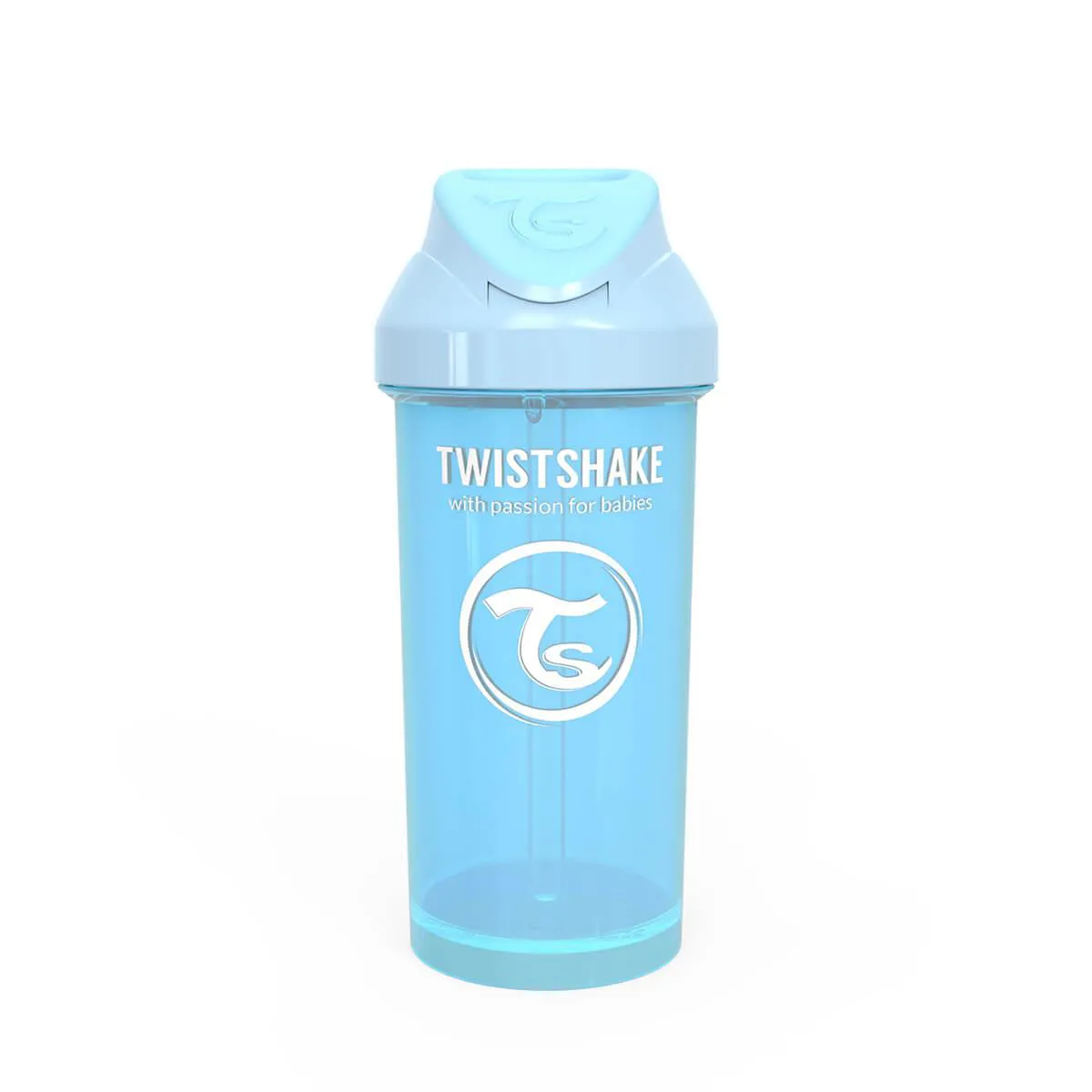 Copo com Canudo Twistshake Straw 6+ Meses Azul 360ml