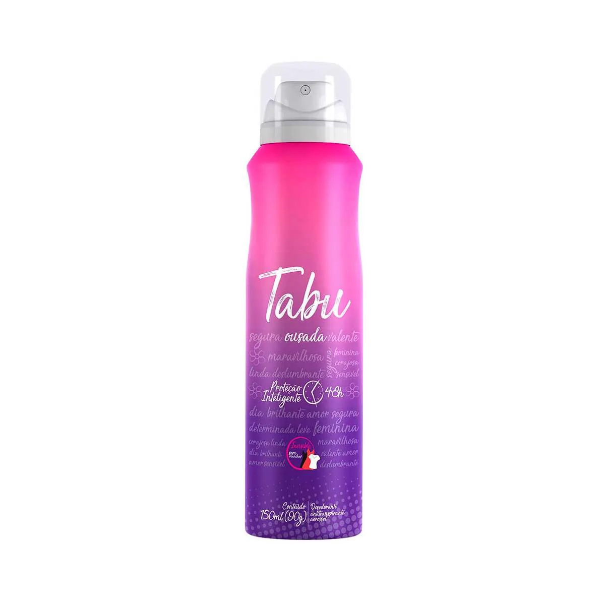 Desodorante Antitranspirante Aerosol Tabu Ousada Feminino 48h 150ml