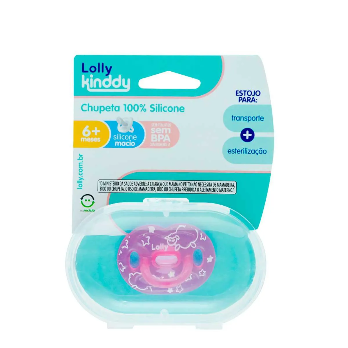 Chupeta Lolly Dreams Tamanho 2 Rosa- 1 unidade