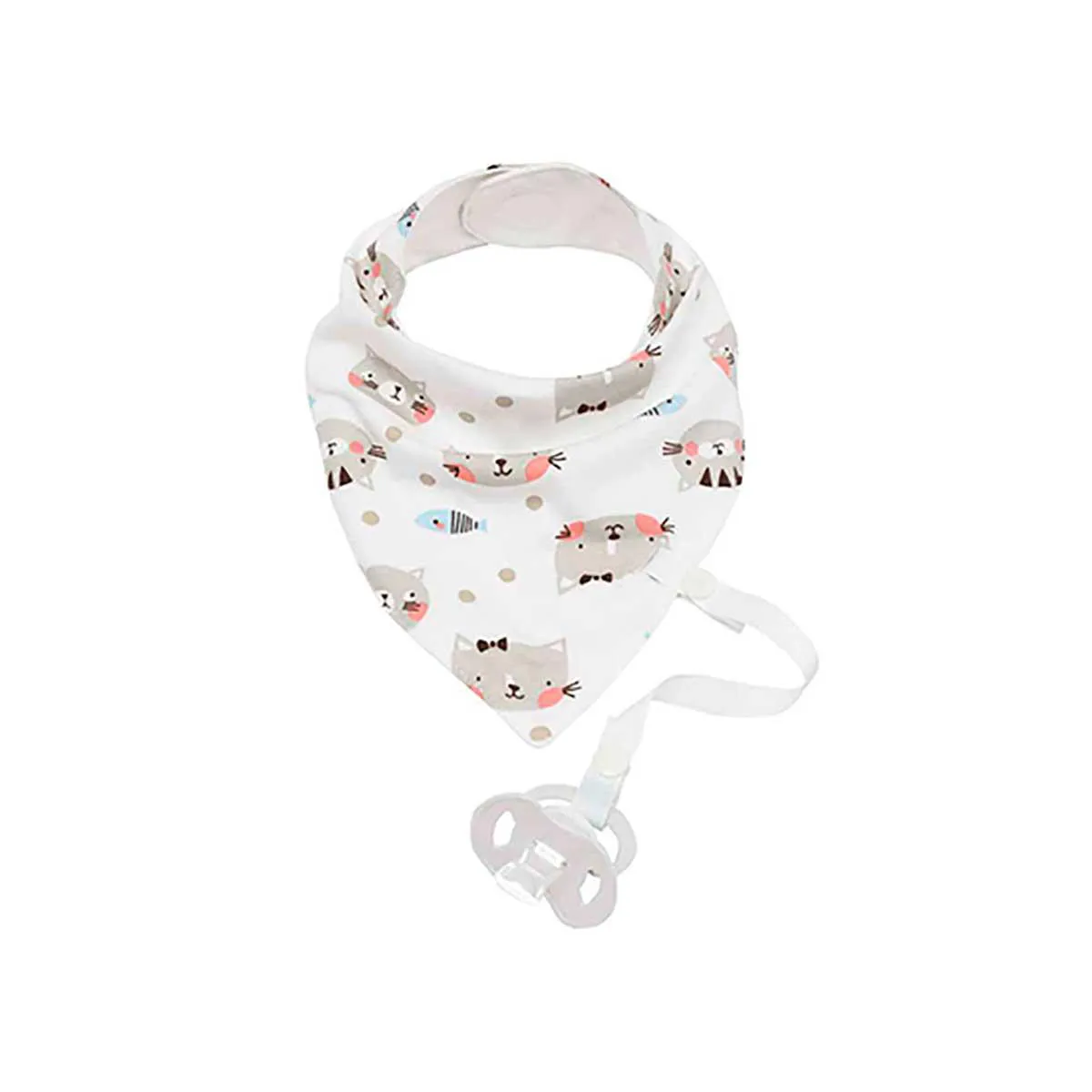 Bandana com Prendedor de Chupeta Buba Baby Gatinha com 1 unidade