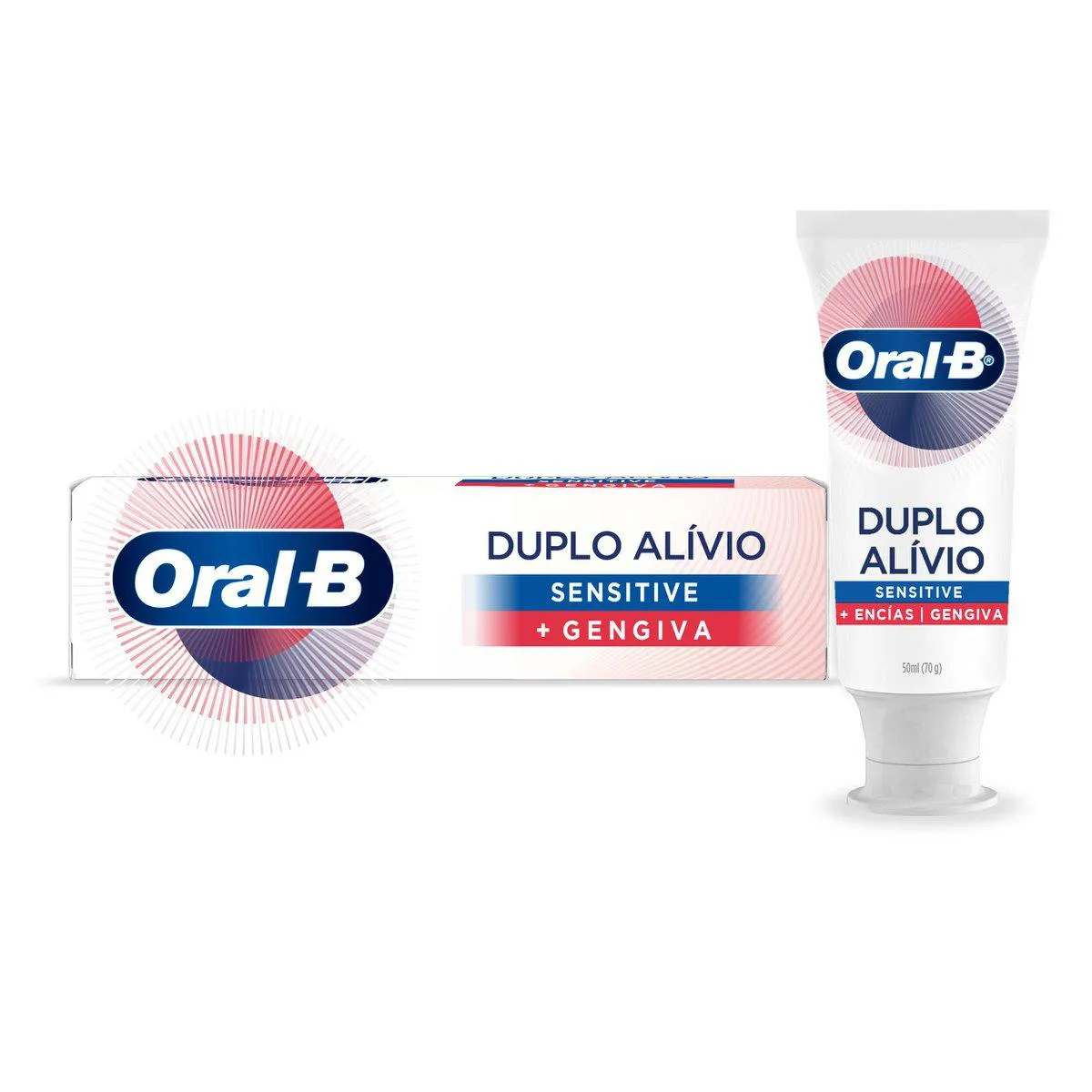 Creme Dental Oral-B Duplo Alívio Sensitive + Gengiva 70g