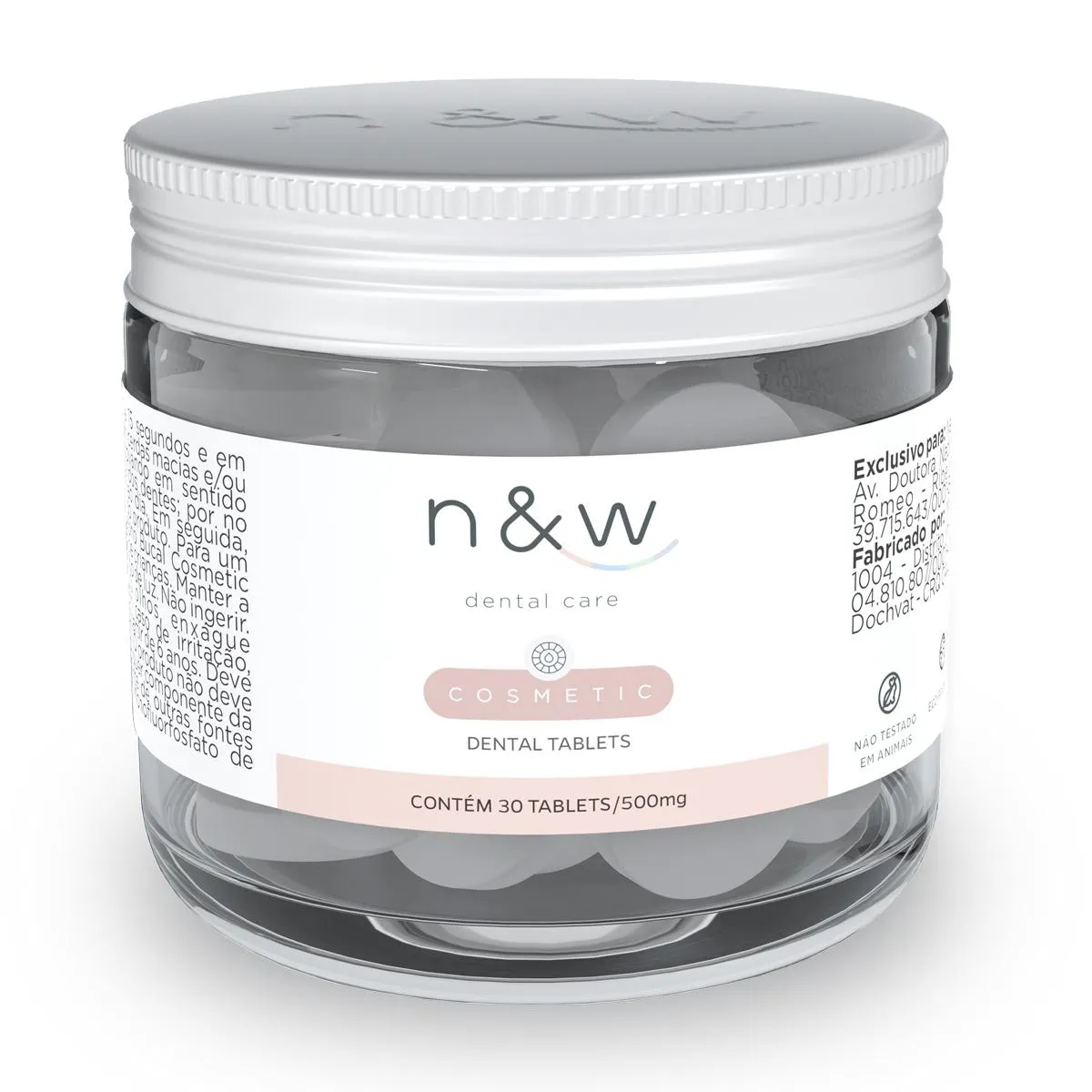 Tabletes Dentais Mastigáveis New Dental Care Cosmetic - 30 Unidades