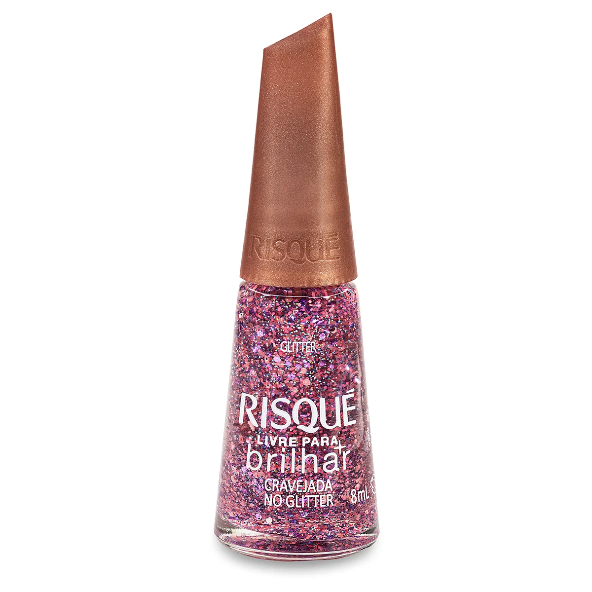 Esmalte Glitter Risqué Livre Para Brilhar 8ml – Cravejada no Glitter