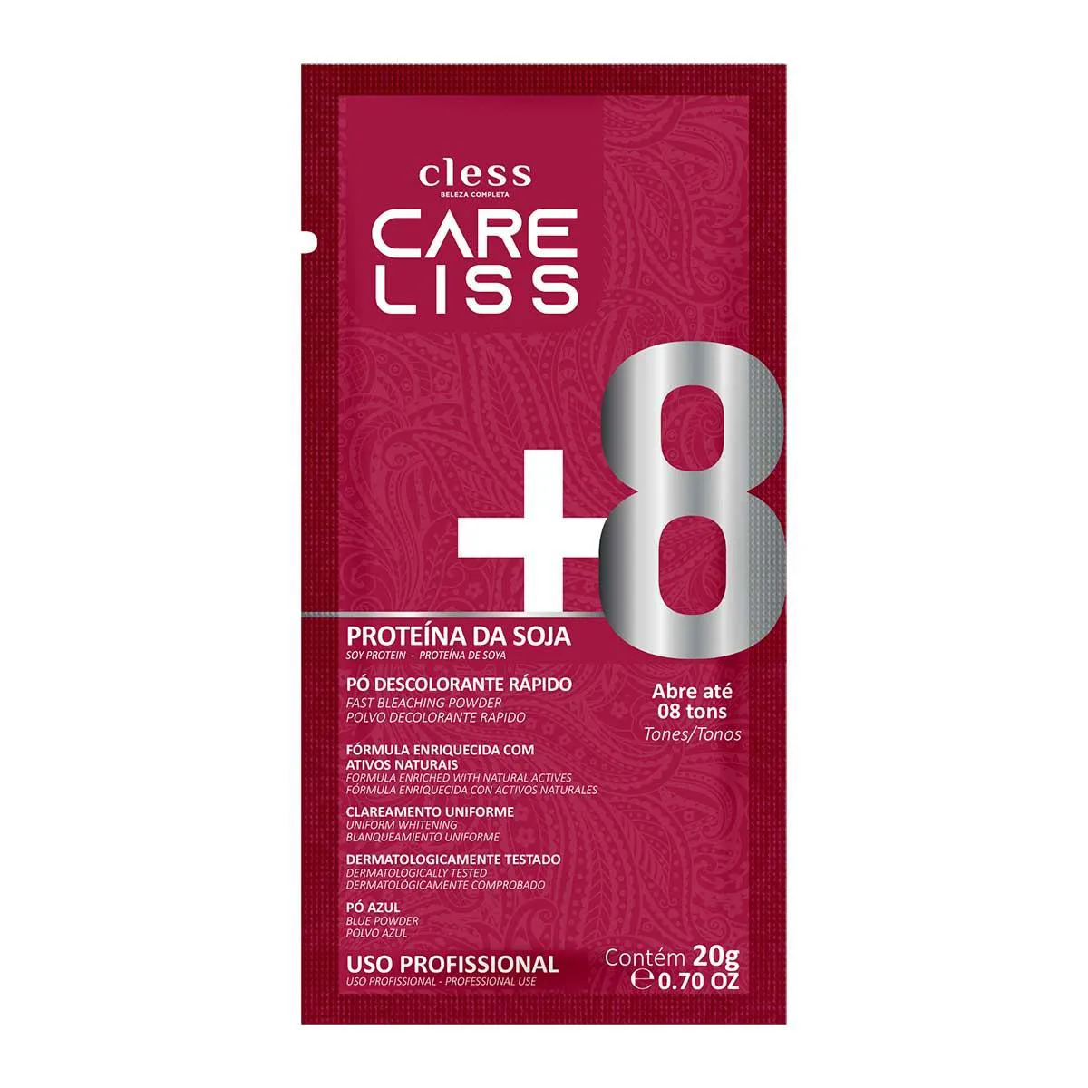 Pó Descolorante Care Liss Proteínas de Soja 8 tons 20g