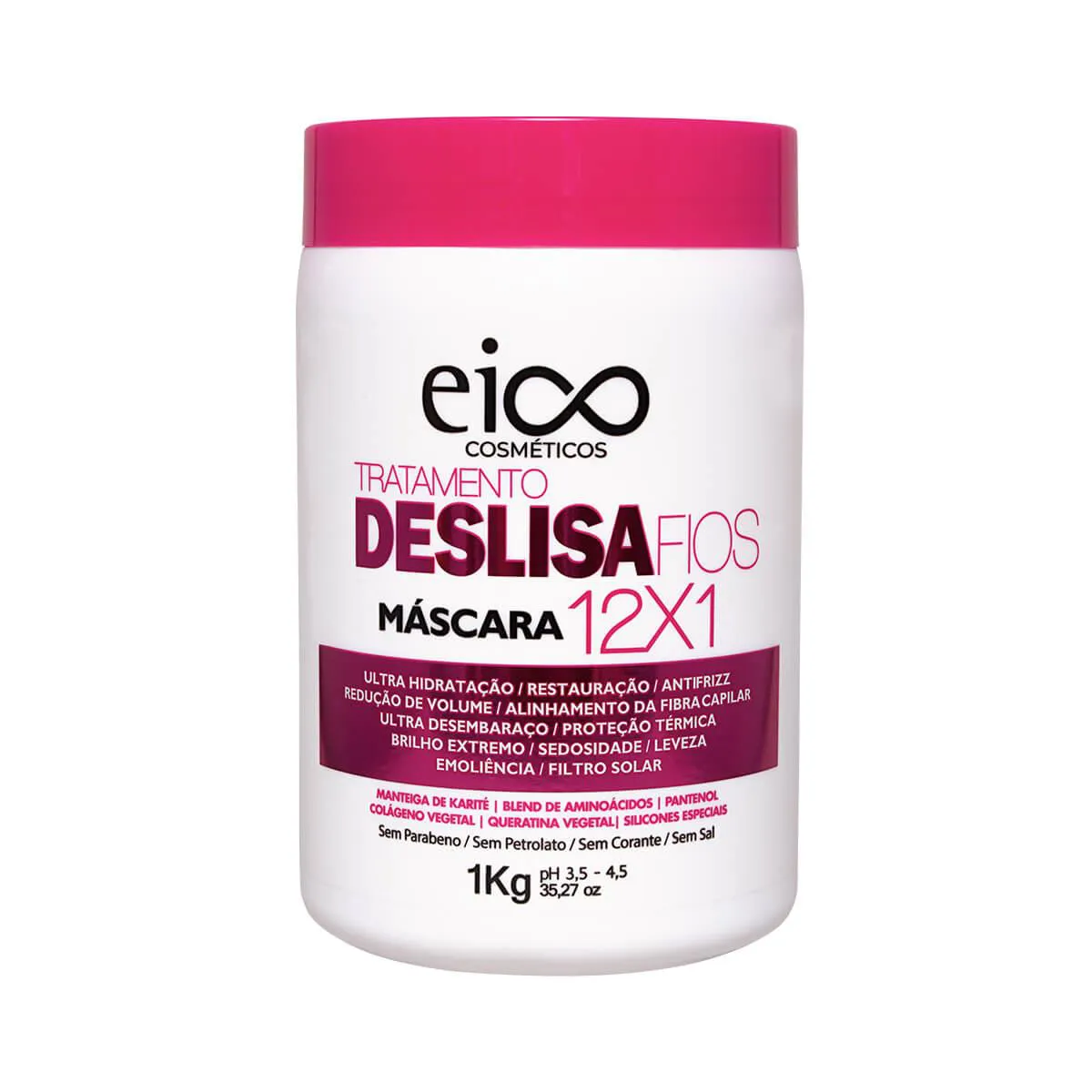 Máscara de Tratamento Capilar Eico Cosméticos Deslisa Fios 12 em 1 1kg