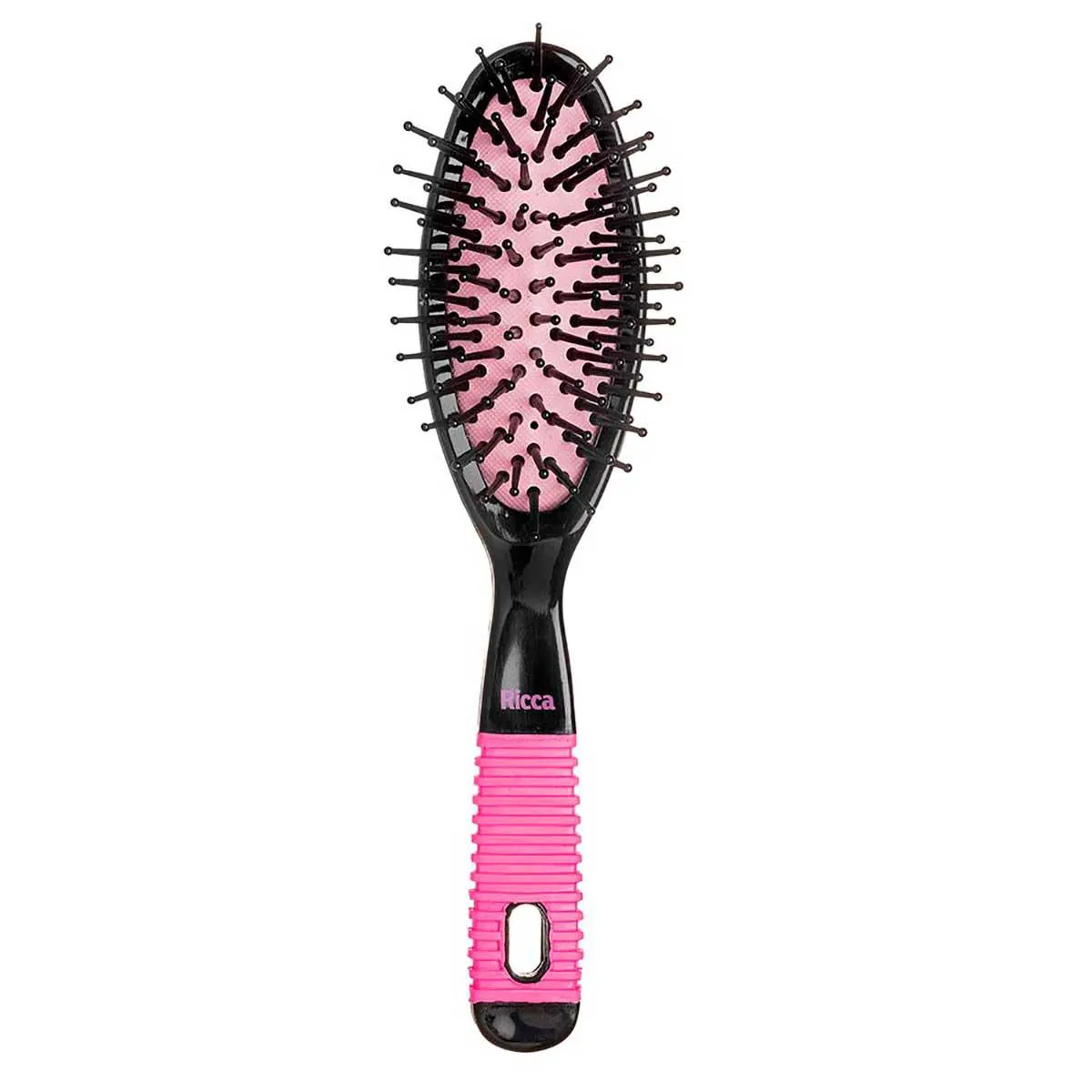 Escova de Cabelo Ricca Black & Pink Pequeno - 1 unidade