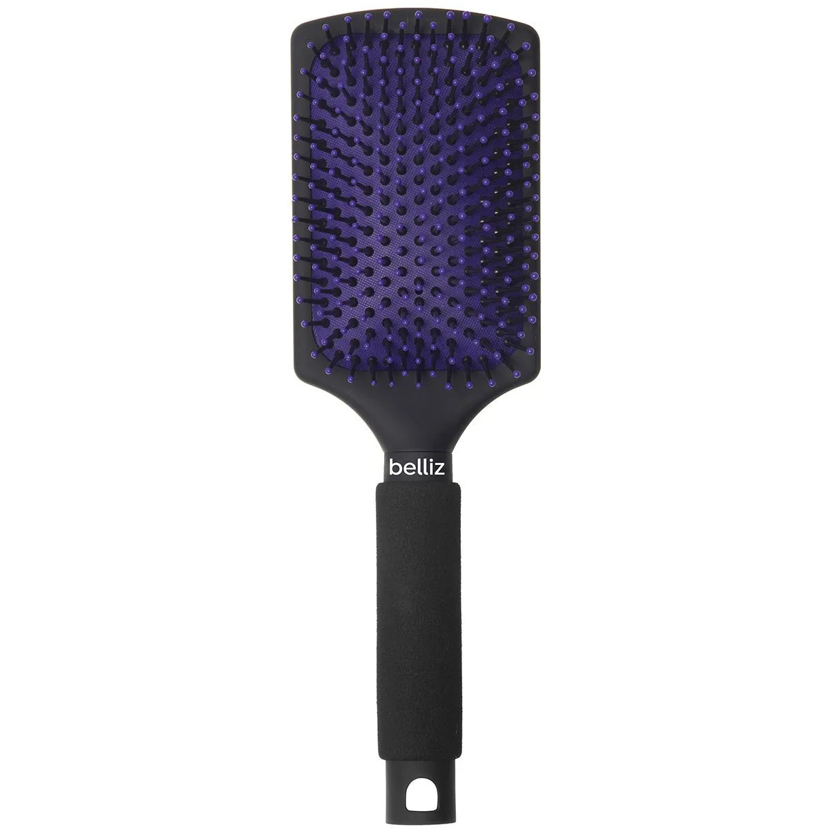 Escova de Cabelo Belliz Black Ion Preto Raquete - 1 unidade