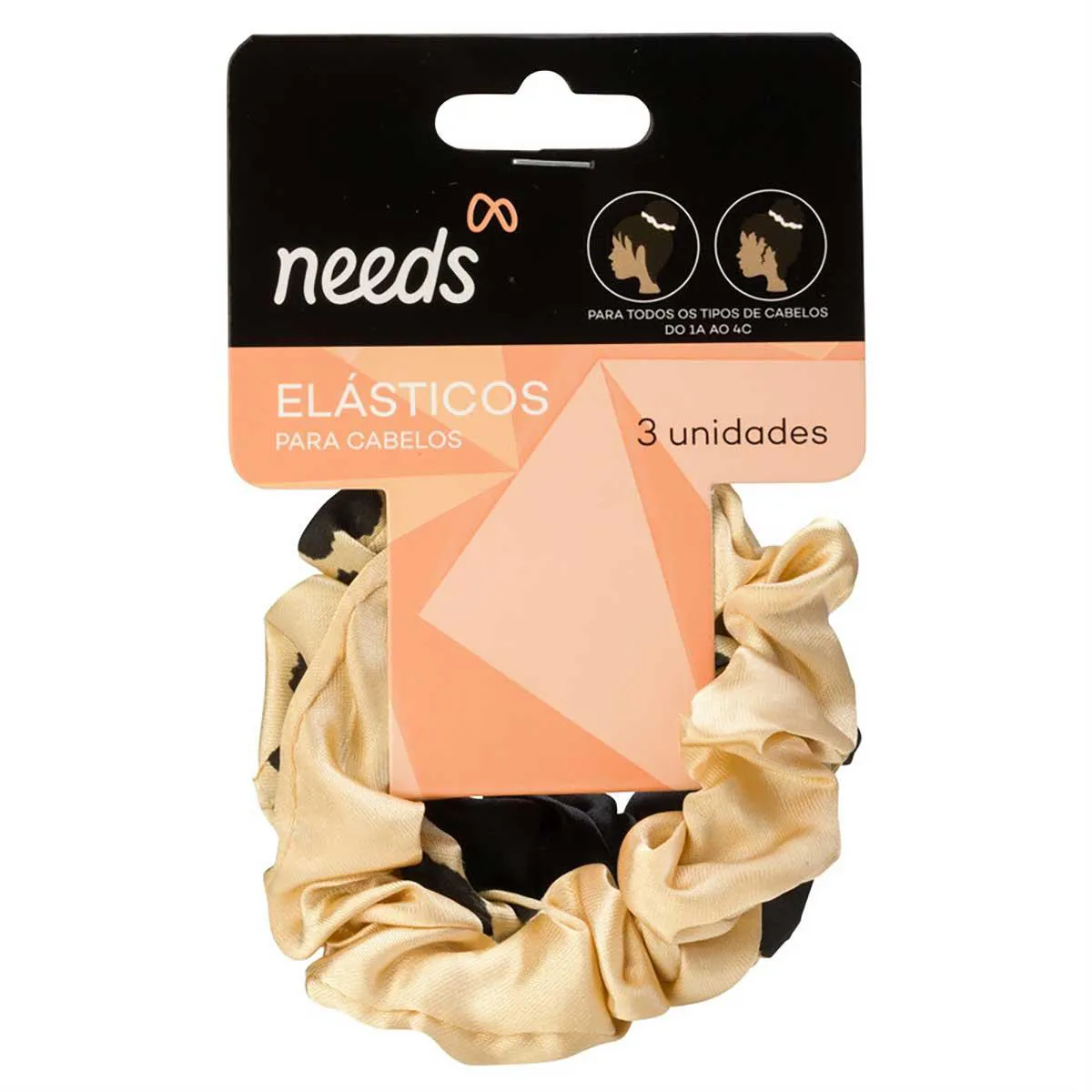 Elástico de Cabelo Scrunchie Needs Conjunto Multicoloridos 3 unidades