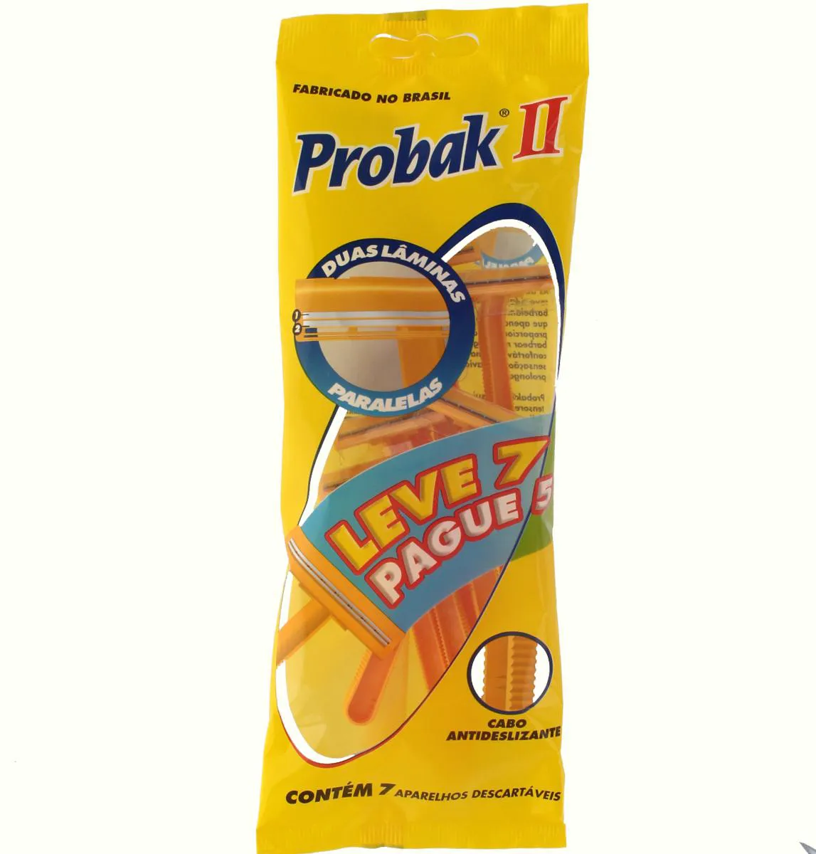 Probak II Barbeador Descartável com 7 unidades