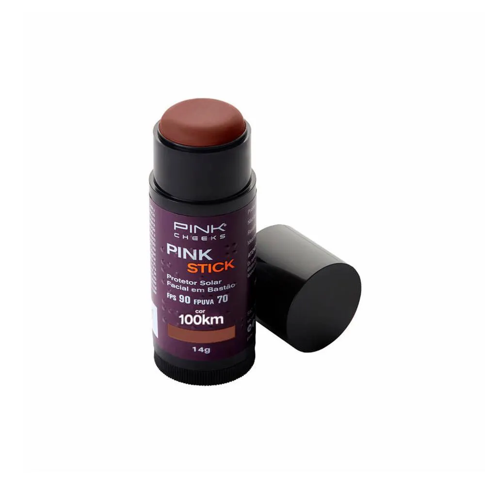 Pink Cheeks Pink Stick Fps 90 Fpuva 70 100km Ultra Protetor Solar Facial com Cor 14g