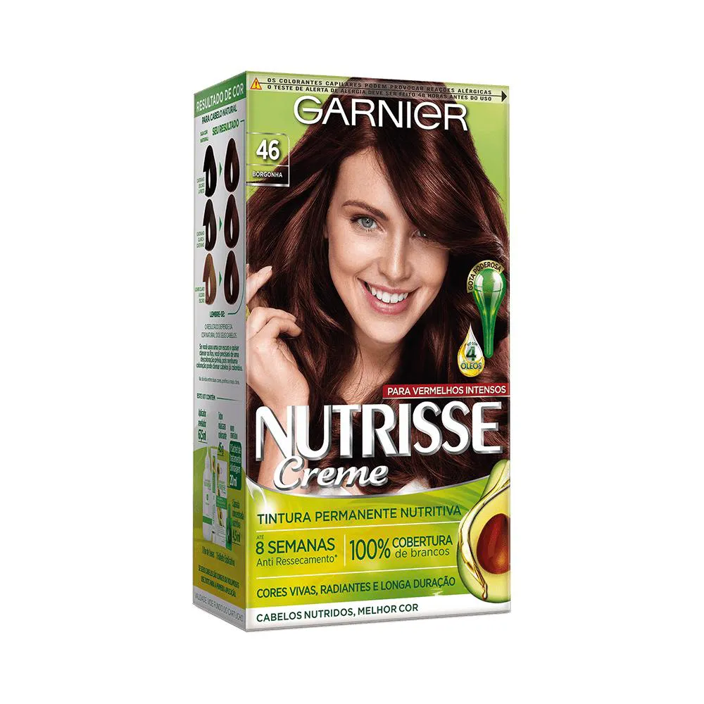 Tintura Nutrisse - Cor 46 Castanho Vermelho Borgonha