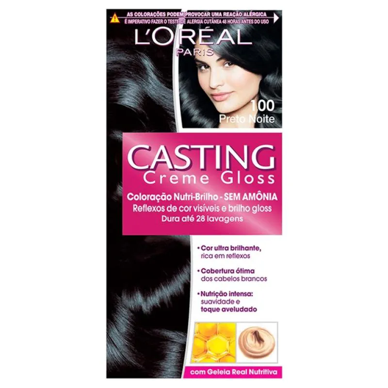 Tintura Semi-permanente Casting Creme Gloss 100 Preto Noite