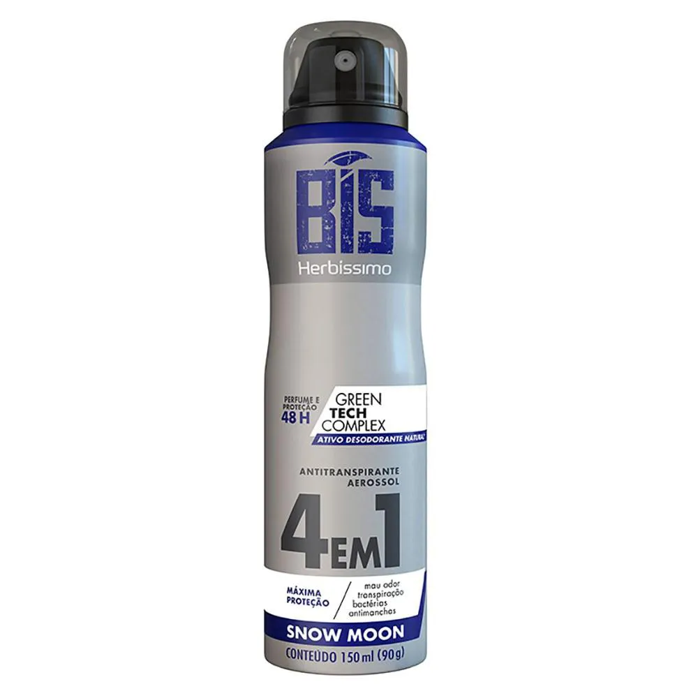 Desodorante Antitranspirante Aerosol Herbíssimo Bis Snow Moon 48h 150ml