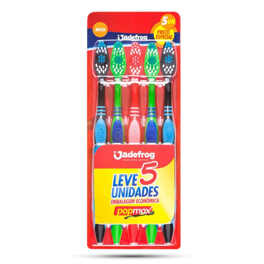 Escova Dental Jadefrog Popmax 5 unidades