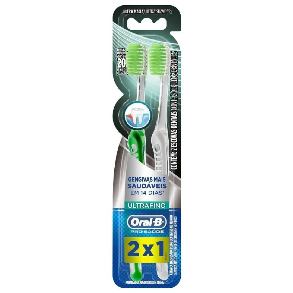 Escova de Dental Oral-b Pro-saúde Ultrafino 2 unidades