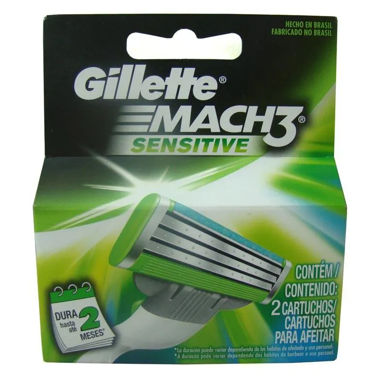 Carga Gillette Mach 3 Sensitive C/2