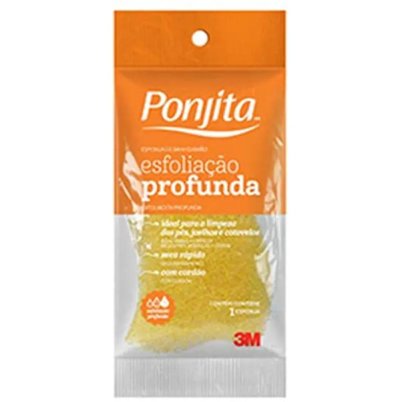 Esponja de Banho Esfoliação Profunda Ponjita Amarelo