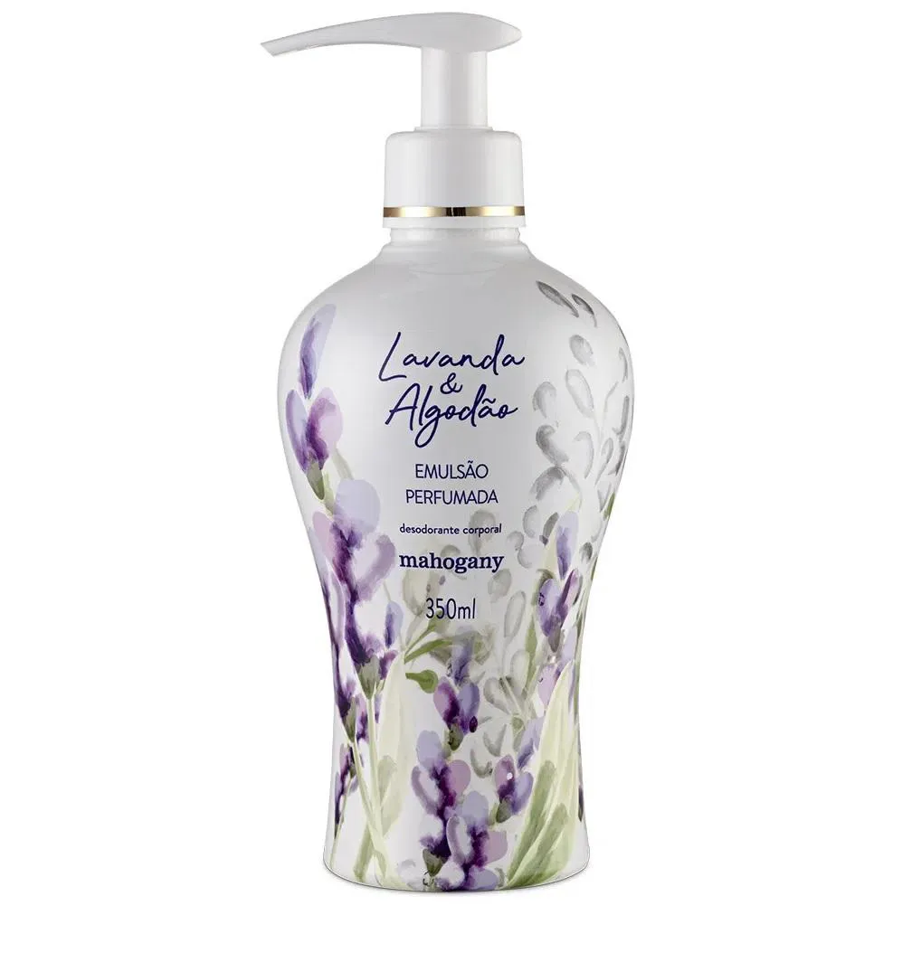 Mahogany hidratante lavanda e algodao 350ml