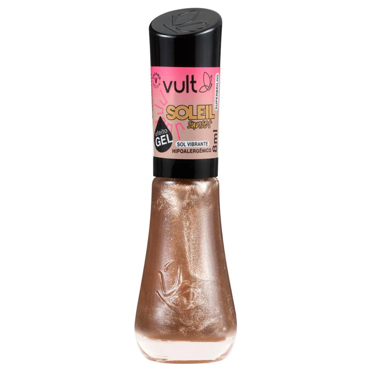 Esmalte Superbrilho Vult 5 Free Soleil Sunset Efeito Gel 8ml - Sol Vibrante