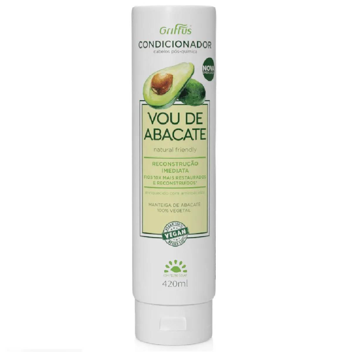 Condicionador linha vegana vou de abacate griffus 420ml